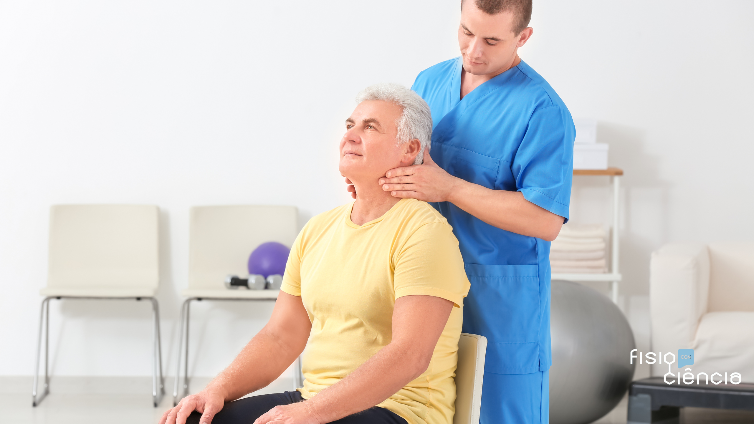 Fisioterapeuta com seu paciente